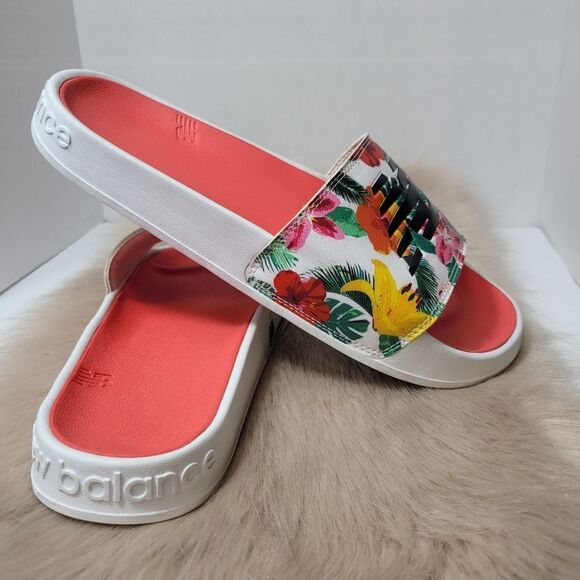 New Balance Women's 200 V1 Slide Sandal, Floral/White Size 11 - Picture 8 of 11